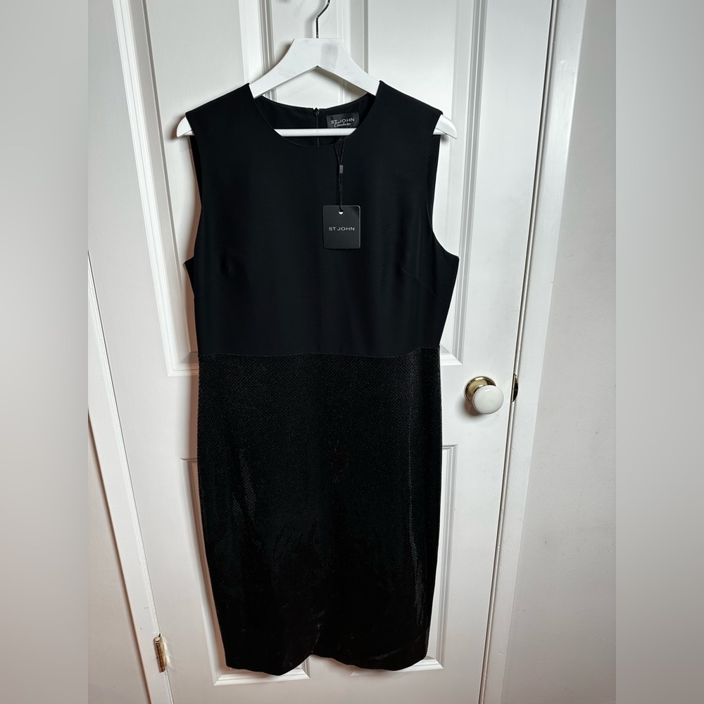 St. John Classic Black Midi Dress-NWT